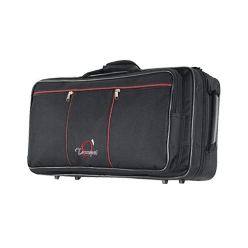 Estuche Trompeta HB102 Mochila Ortola Negro Vivo Rojo