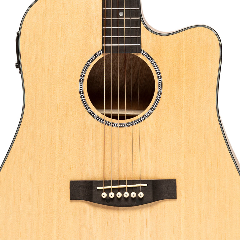 Guitarra Electroacustica Stagg SA25 DCE Dreadnought Cutaway Tapa Abeto_04