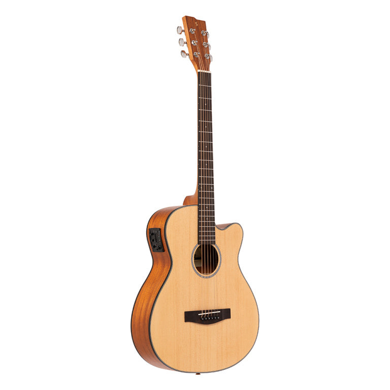 Guitarra Electroacustica Stagg SA25 ACE Auditorium Cutaway Tapa Abeto_02