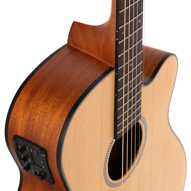Guitarra Electroacustica Stagg SA25 ACE Auditorium Cutaway Tapa Abeto_05