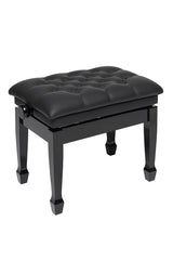 Banqueta Piano Hidraulica Concierto Stagg Negro Brillo Tapa Vinilo Negro PBH 850 BKP SBK