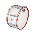 Bombo Banda NP Crome 55X25 cm, Casco Blanco, Aros Miel Ranura