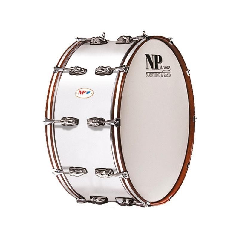Bombo Banda NP Crome 66X30 cm, Corpo Branco, Aros Honey Slot