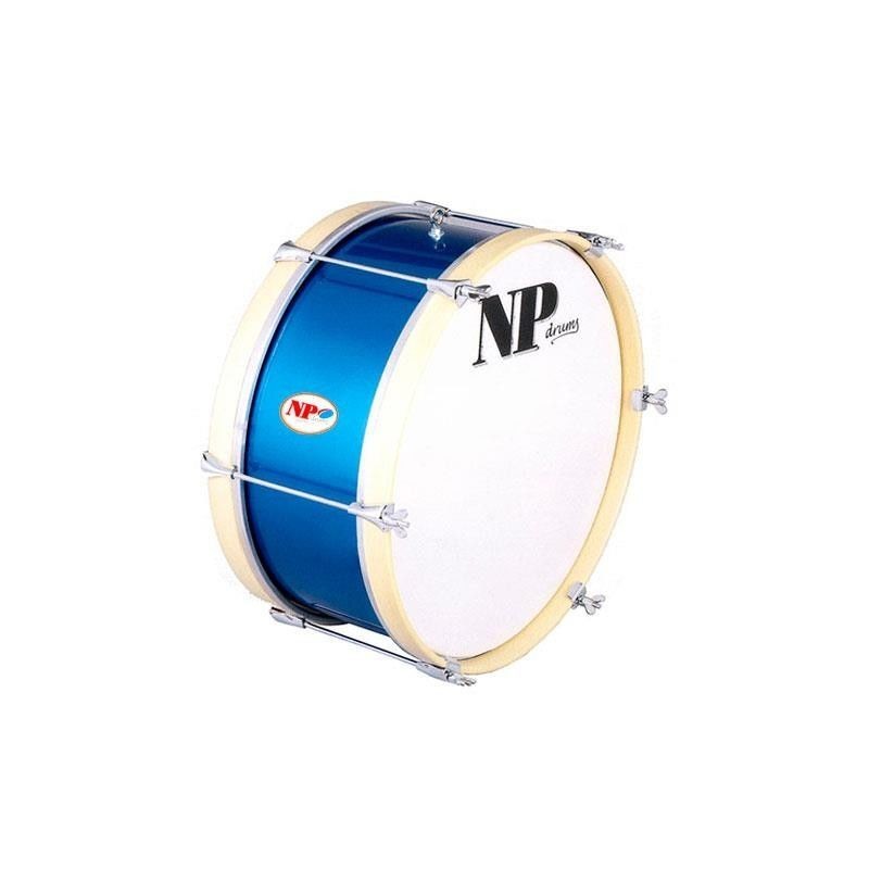 Bombo Charanga NP Crome 55X24 cm, Casco Azul, Aros Natural
