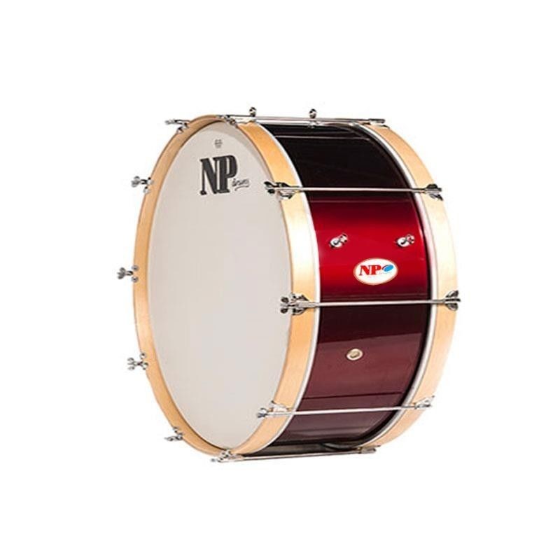 Bombo Charanga NP Crome 66X20 cm, Casco Rojo Vino, Aros Natural