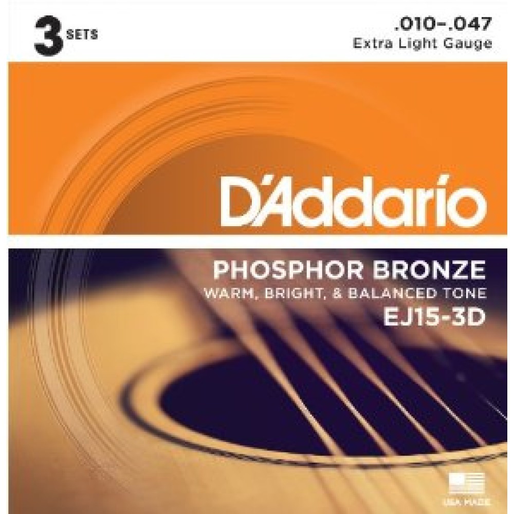 Juego Cuerdas Guitarra Acustica D'Addario EJ153D 010047