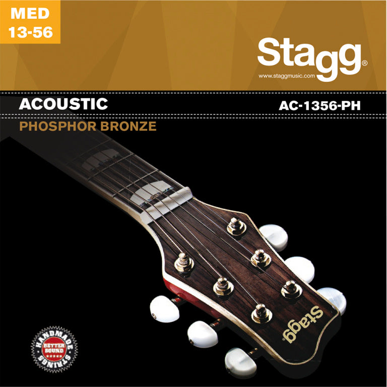 Juego Cuerdas Guitarra Acustica Stagg Bronce Fosforado 13-56 AC-1356-PH_02