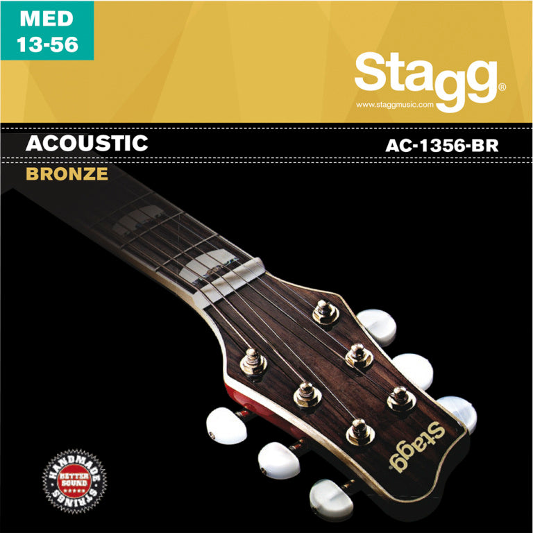 Juego Cuerdas Guitarra Acustica Stagg Bronce 13-56 AC-1356-BR_02