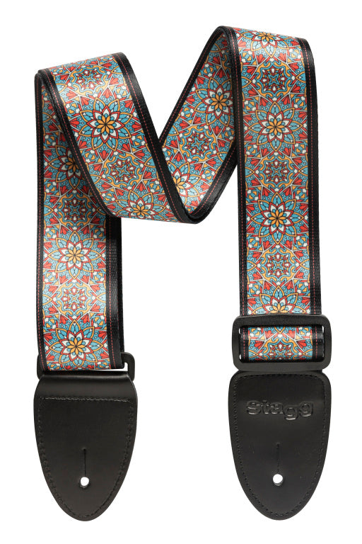 Correa Guitarra Stagg Mandala Azul