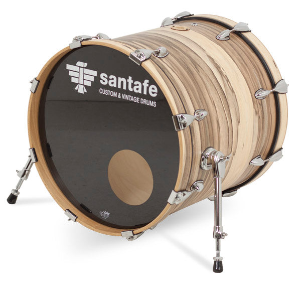 Bombo Santafe 26x16" ABD Cover Rojo Vetas SM0541