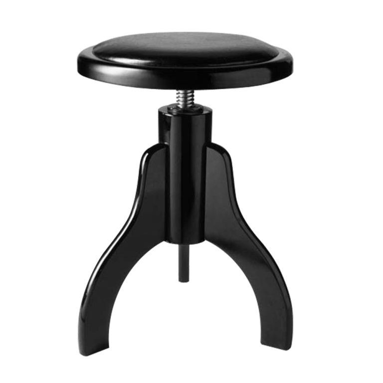Taburete Piano Stagg Redondo Negro Brillo Tapa Vinilo Negro PS35 BKP SBK_02