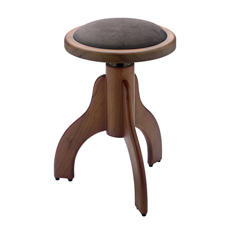 Taburete Piano Stagg Redondo Nogal Mate Tapa Terciopelo Marron PS35 WNM VBR_02