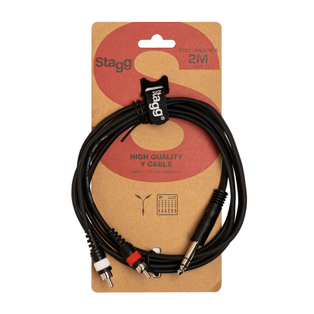 Cable Audio Jack-RCA Stagg 2m - vista 2