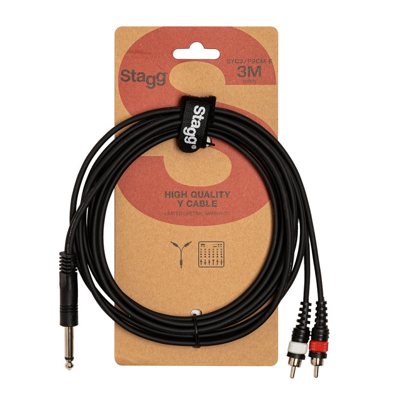Cable Audio Stagg Jack - RCA 3m S-Series SYC3/P2CM E