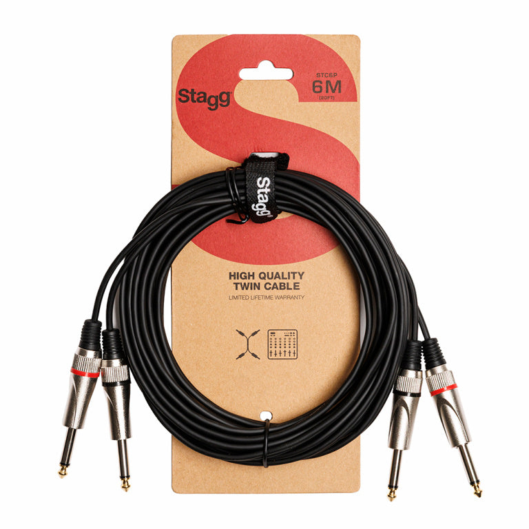 Cable Instrumento Stagg Jack 6m S-Series STC6P