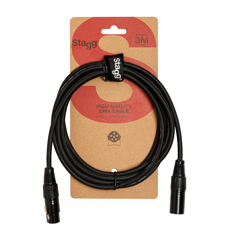 Cable DMX Stagg XLR 3m S-Series SDX3-3