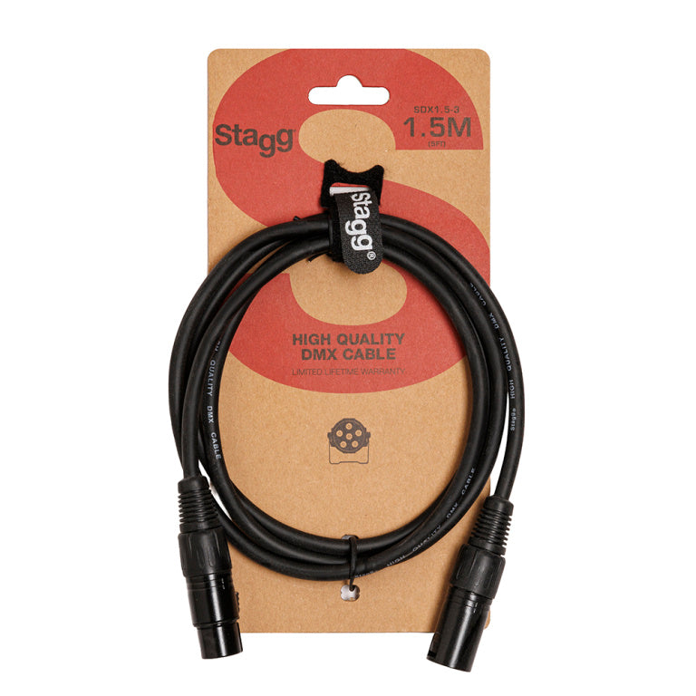 Cable DMX Stagg XLR 1.5m S-Series SDX1,5-3