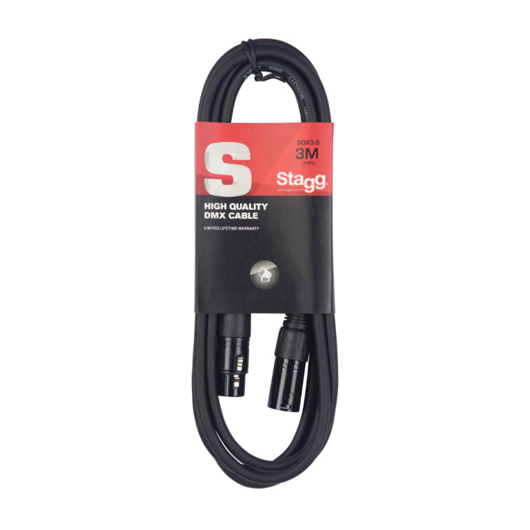 Cable DMX Stagg XLR 3m S-Series SDX3-5