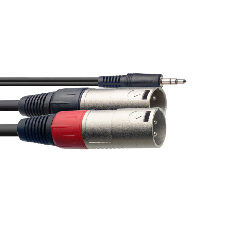 Cable Microfono Stagg XLR - Mini Jack 1m S-Series SYC1/MPSB2XM