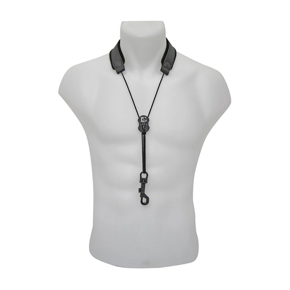 BG S-20SH Padded Leather Saxophone Neck Strap Black