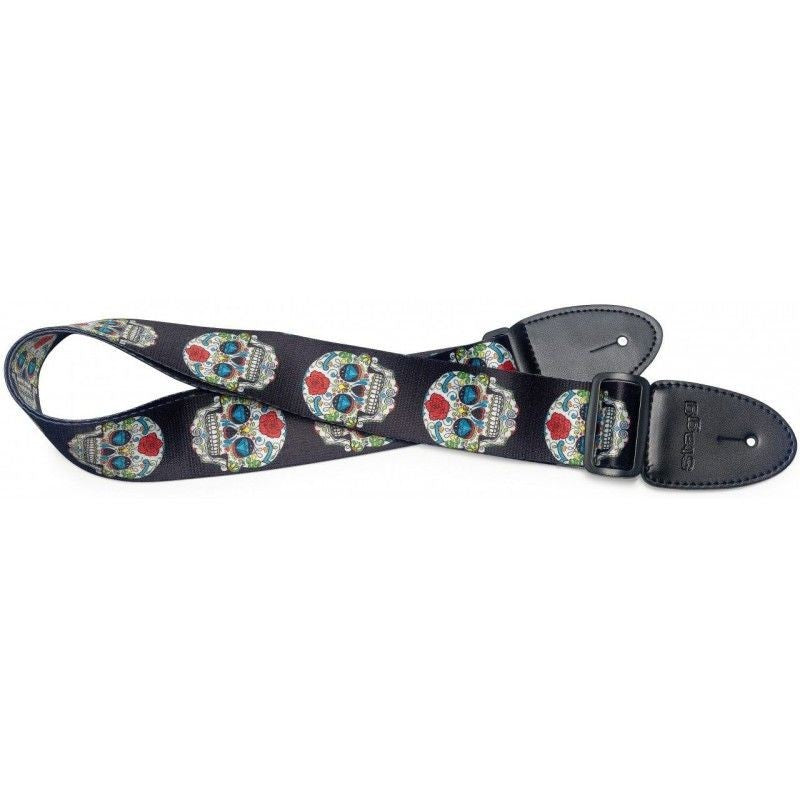 Stagg Terylene Guitar Strap Mexican Motif