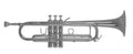 Trompeta Sib Bach TR450S Plateada