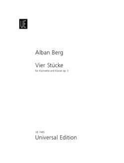 Vier Stücke Op.5 (1913). Berg, A.
