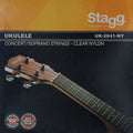 Juego Cuerdas Ukelele Stagg Nylon Transparente Soprano y Concierto UK-2841-NY_01