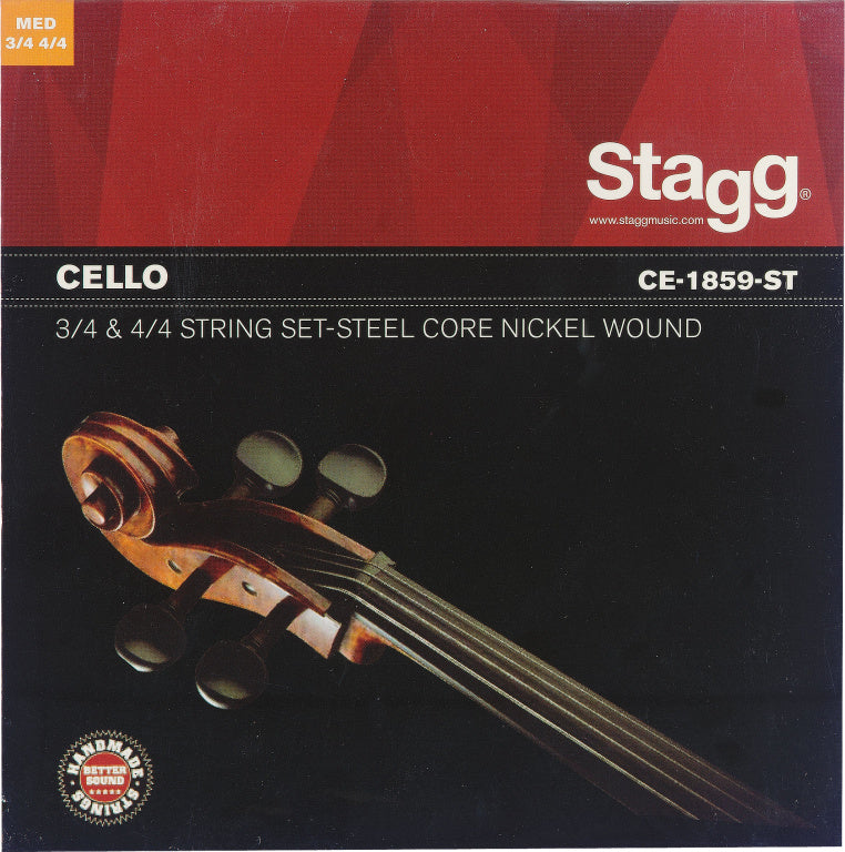 Juego Cuerdas Violoncello 4/4-3/4 Stagg Acero Niquel CE-1859-ST_01