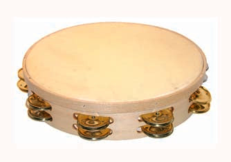 Pandereta Samba 17cm con Sonaja Doble de Laton 4781SM