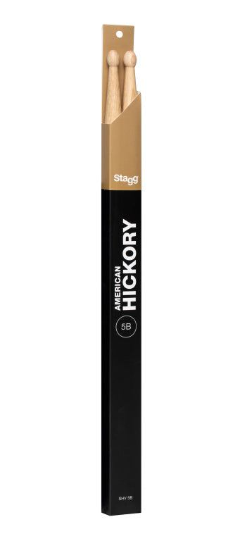 Baquetas Bateria Stagg Hickory 5B Punta Madera SHV5B_01