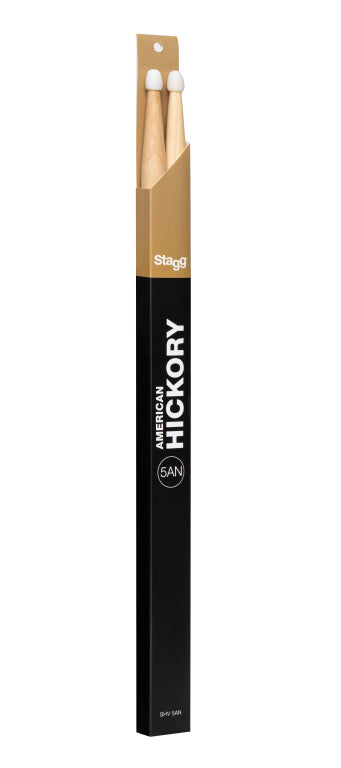 Baquetas Bateria Stagg Hickory 5AN Punta Nylon SHV5AN_01