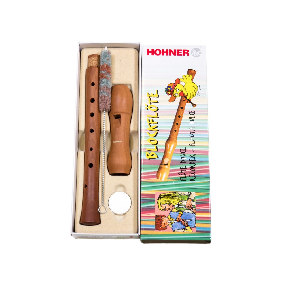 Flauta Dulce Hohner 9501 Madera Peral Digitacion Alemana 2 Piezas