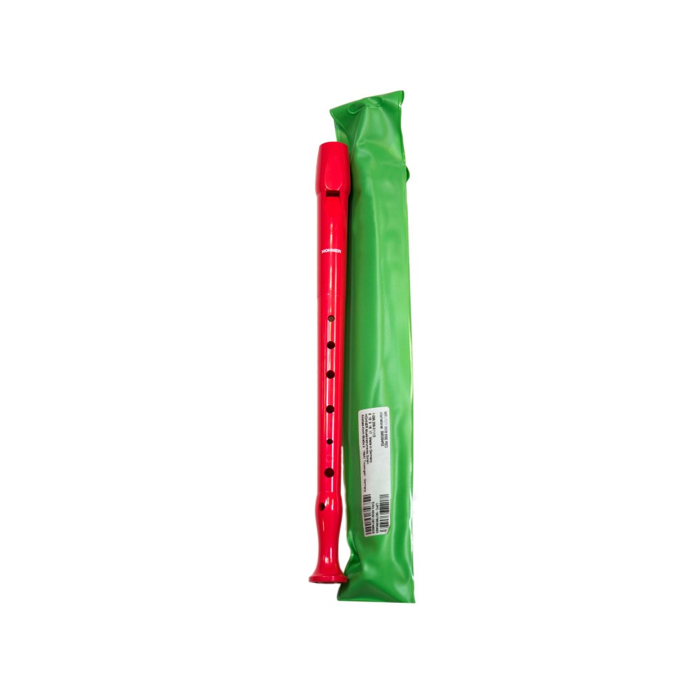 Flauta Dulce Hohner 95084RD Plastico Digitacion Alemana 1 Pieza Roja