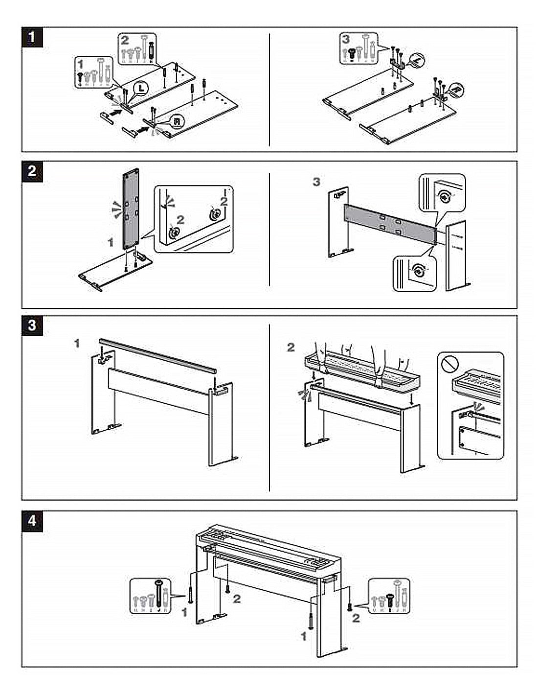 Soporte Piano Digital Yamaha L200B Negro