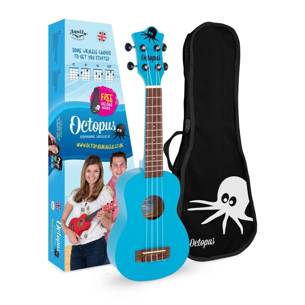 Uquelele Soprano Octopus Azul Celeste UK200SB