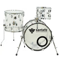 Set Bateria Santafe 18x15/14x14/10x8" Compact Rojo SC0010