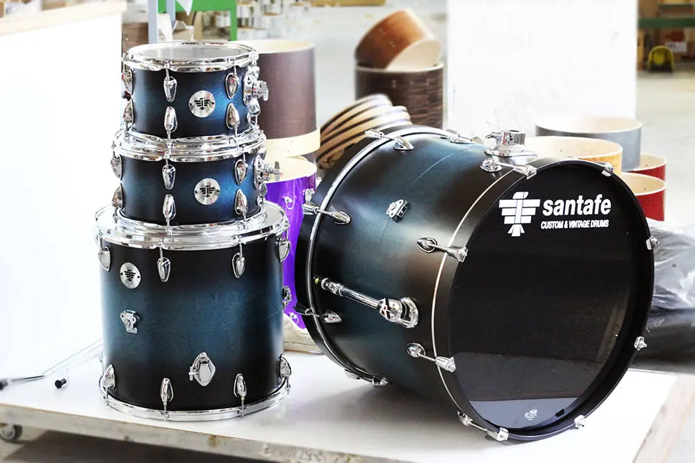 Set Bateria Santafe 20x17/14x14/10x8" Compact Azul Sunburst Negro SC0005