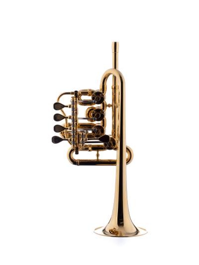 Schagerl Piccolo Trumpet Berlin Rotary Valves Bb/A GOLD