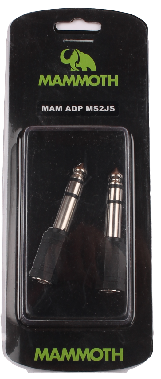 Adaptador Mammoth Minijack Estereo a Jack Estereo MAM-ADP-MS2JS
