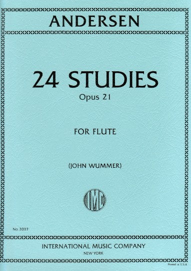 24 Studies Op. 21 para Flauta. Andersen, J.