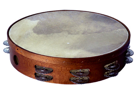 Pandereta Asturiana Samba Doble 32cm 20 Pares de Sonajas Hojalata 5013SM