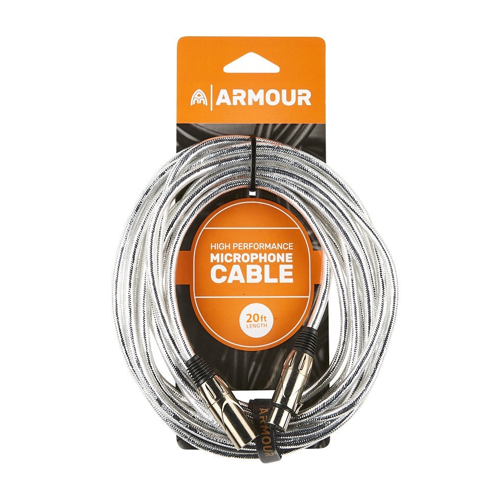 Cable Microfono Ashton XLR - XLR 6m Plata Transparente CCP20S