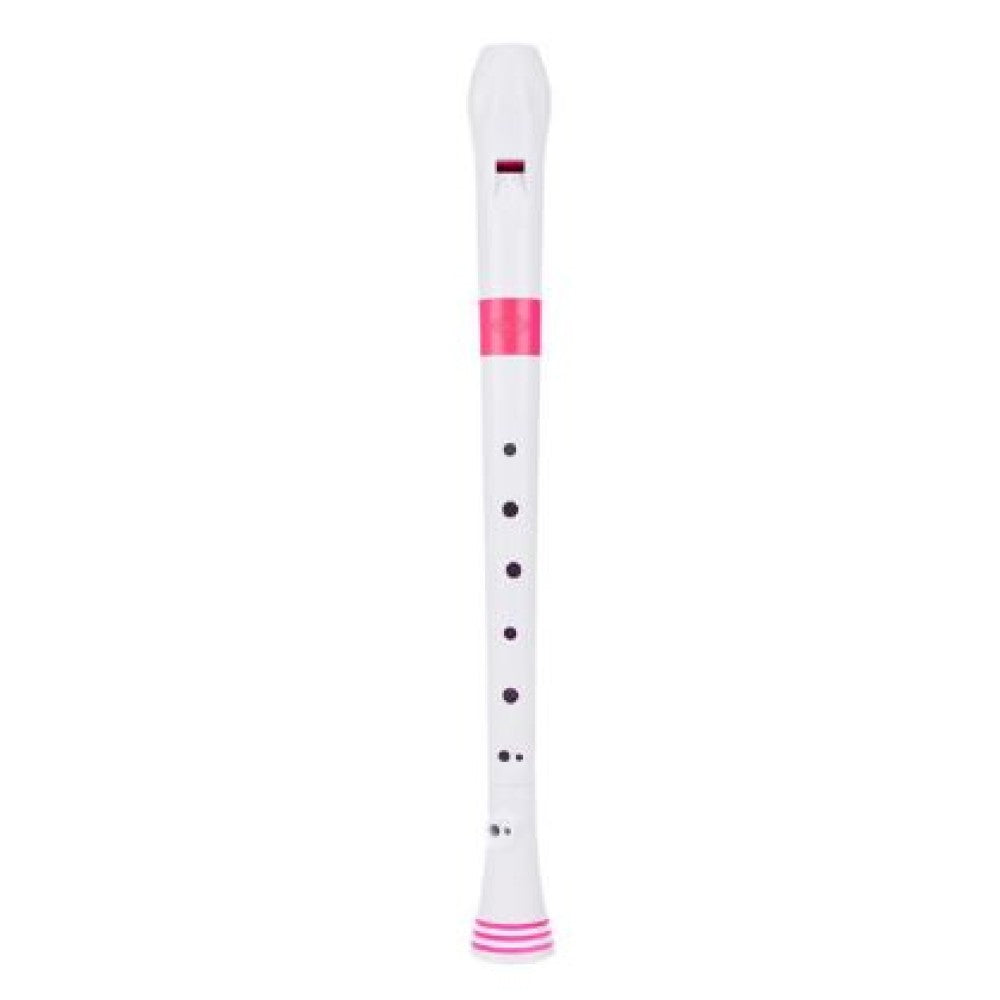 Flauta Nuvo Recorder Digitação Alemã N310RDPKG Branca/Rosa