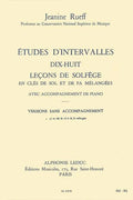 Etudes d'Intervalles: Dixhuit Lecons de Solfege. Rueff, J.