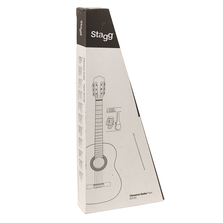 Pack Guitarra Clasica Stagg SCL50 Natural con Funda y Afinador_07