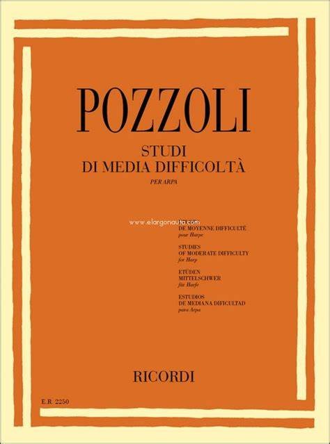 Medium Difficulty Studies for Harp. Pozzoli, Ettore
