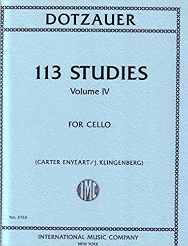 113 Studies Vol. IV para Violonchelo. Dotzauer, J.