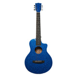 Guitarra Acustica de Viaje Bones BAC-150 Caoba Azul Brillo
