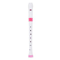Flauta Nuvo Recorder Digitação Alemã N310RDPKG Branca/Rosa